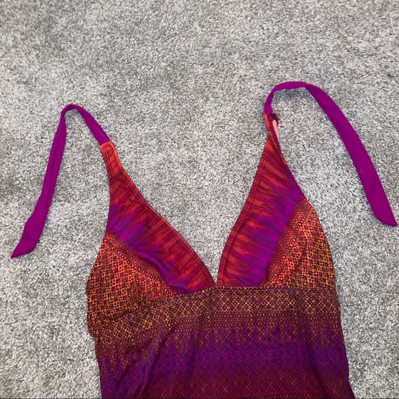 Athleta Red, Purple & Orange Swim CoverUp size M - Picture 4 of 9